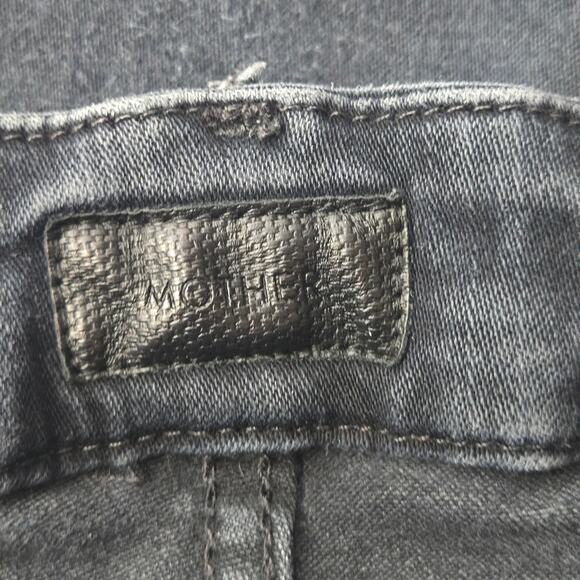 Mother High Waisted Looker Ankle Fray Jean Blackbird Size 26 - Picture 3 of 8
